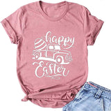 Women Happy Easter T-Shirt Easter Egg Shirt