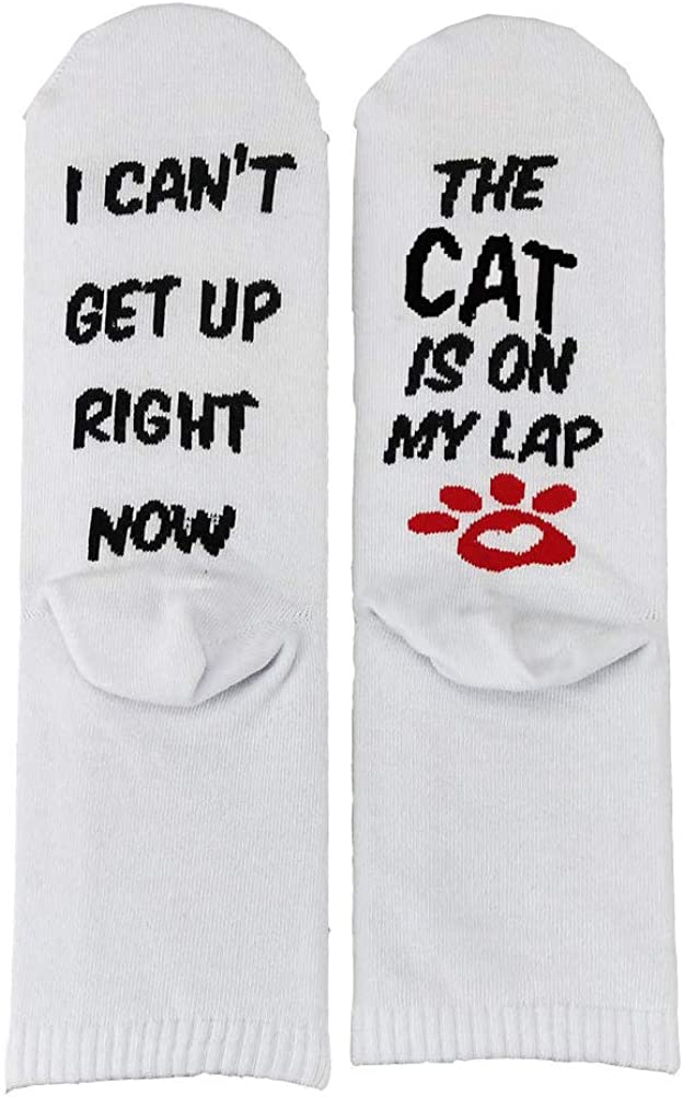 Unisex I CAN'T GET UP RIGHT NOW THE DOG/CAT IS ON MY LAP Socks