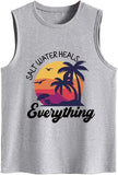 Saltwater Heals Everything Tank Tops Women Beach Summer Vacation Shirt