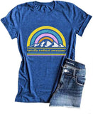 Women Totally Radical Awesome Shirt Mountain Rainbow Tshirt