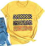 Women Peace Love America Patriotic T-Shirt Leopard American Flag Shirt