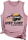 Women Get Lost in The Great Outdoors Tank Tops