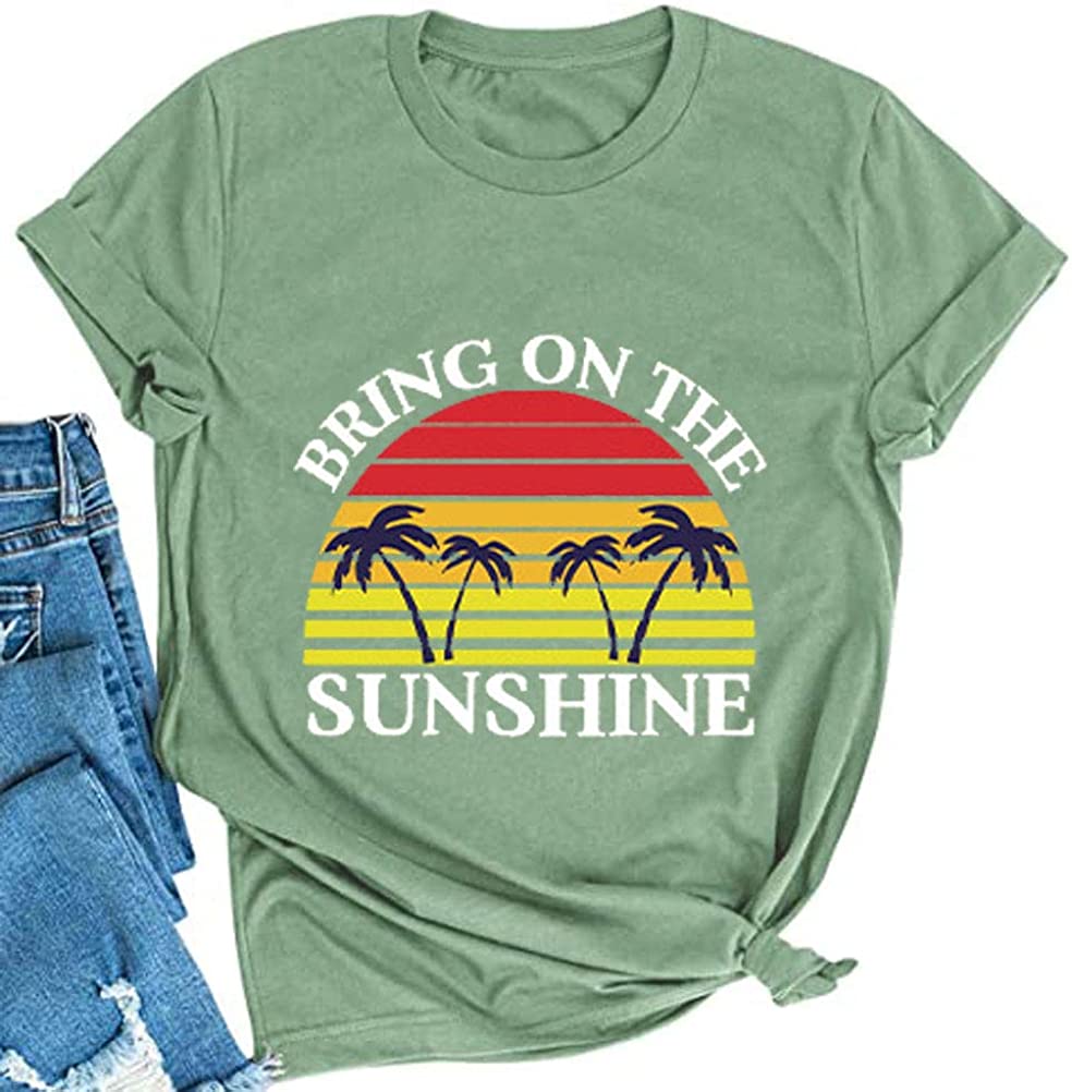 Women Bring On The Sunshine T-Shirt Women Graphic T-Shirt Women Top