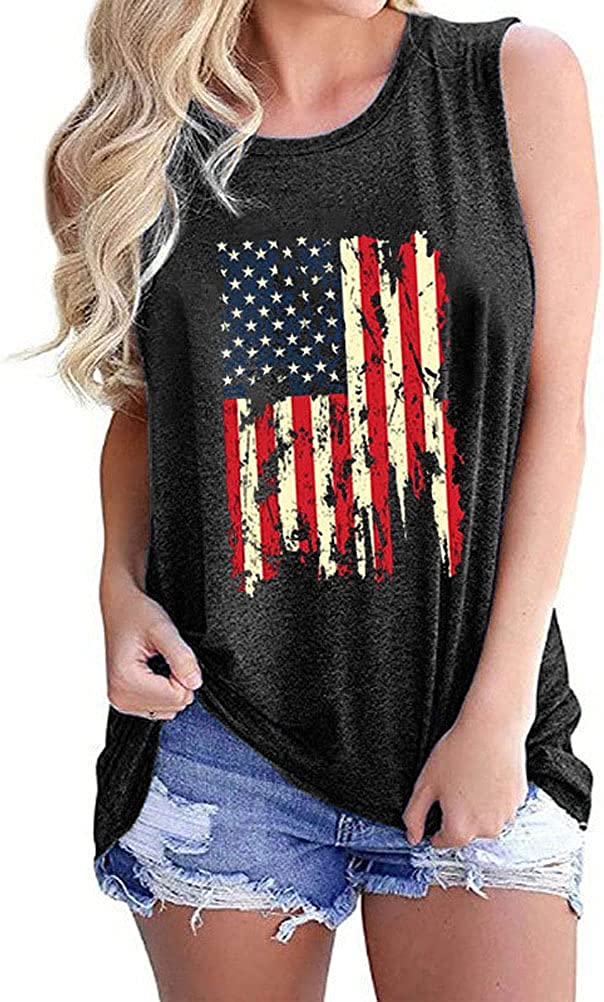 Women American USA Flag Patriotic Tank 4th of July Tank Top for Women