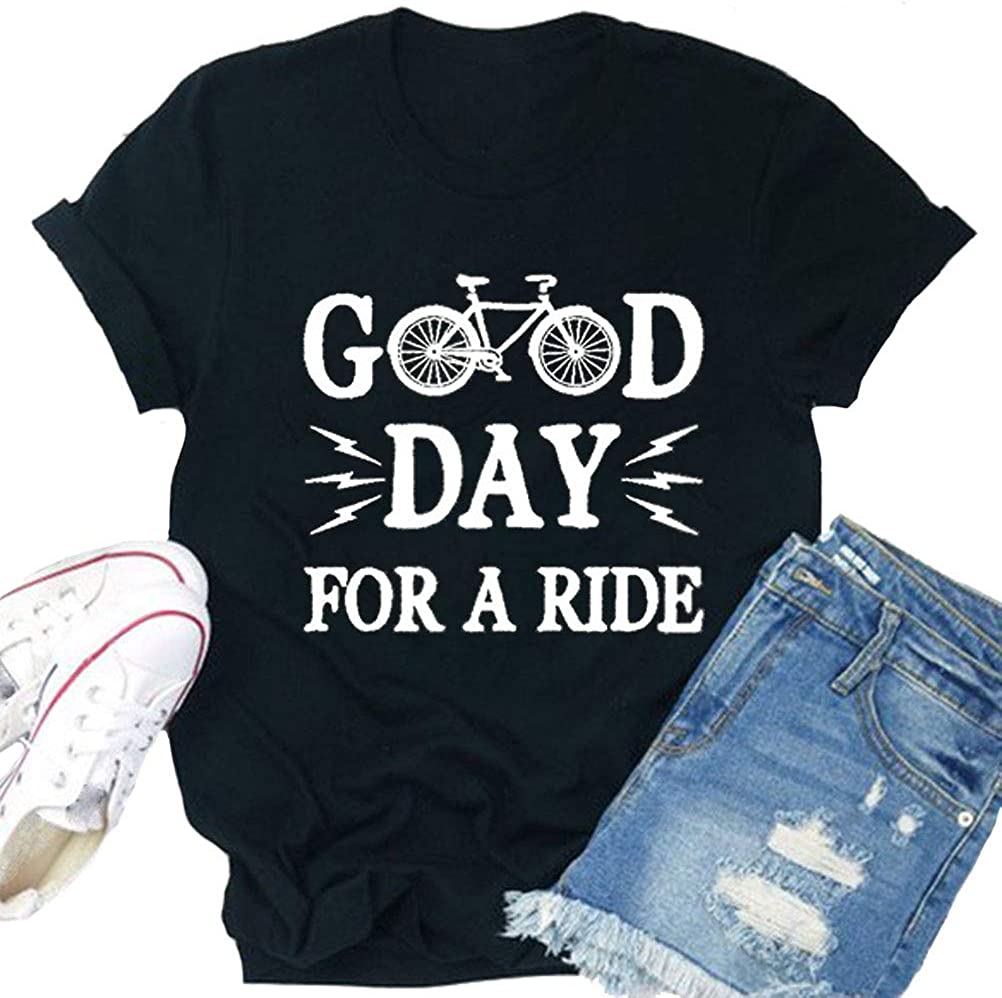 Women Good Day for A Ride Shirt Bicycle Tshirt