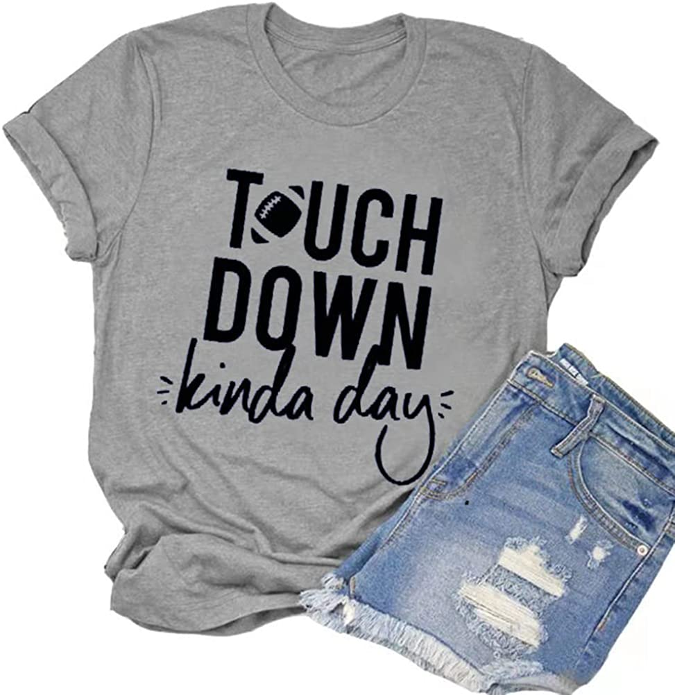 Women Touchdown Season Football T-Shirt Game Day Football Shirt