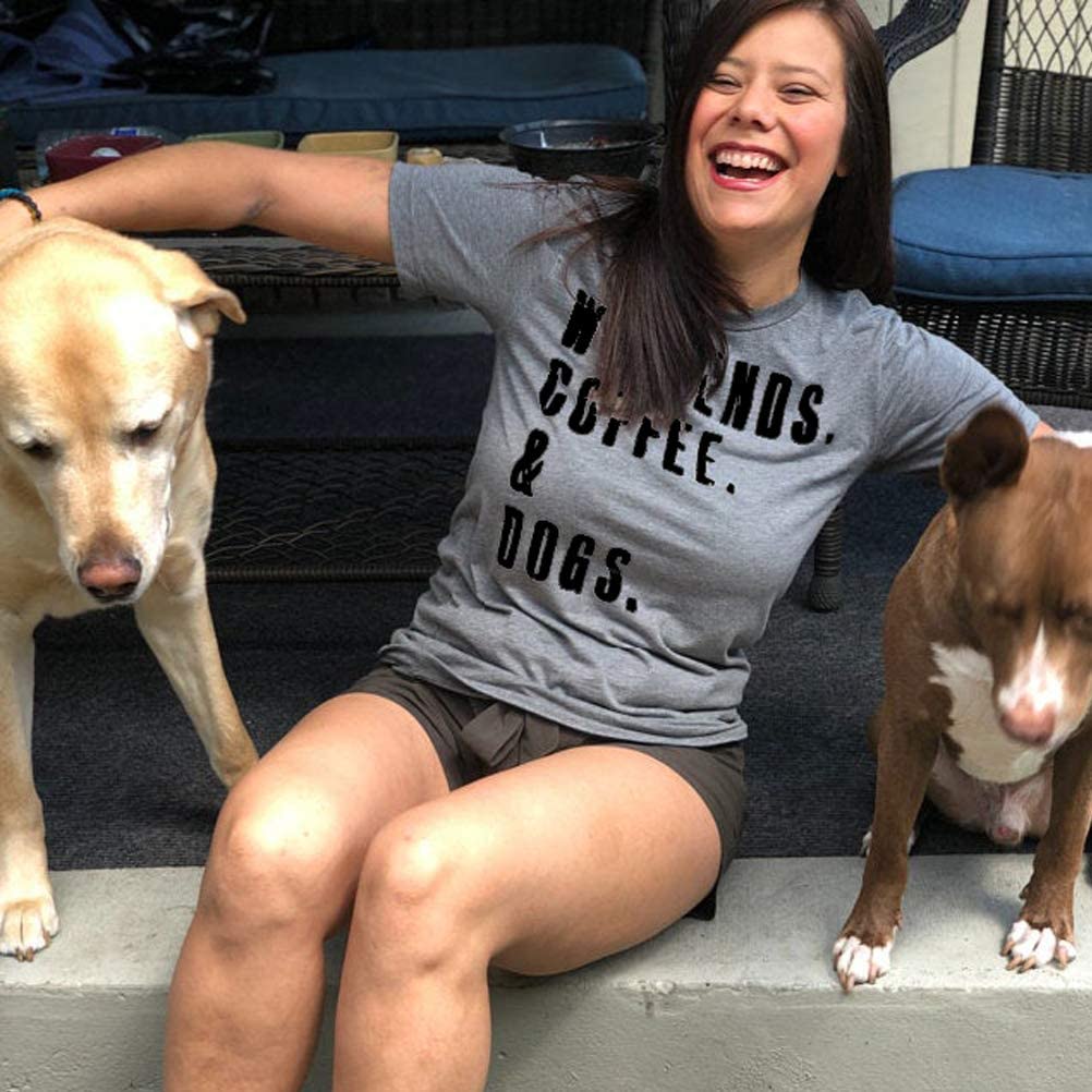 Women Weekends Coffee & Dogs T-Shirt