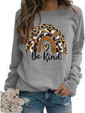 Be Kind Rainbow Sweatshirt for Women Long Sleeve Kindness Shirt