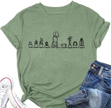 Dogs and Plants Tees Women Plant Lover Shirt Dog Lover T-Shirt