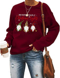 Women My Favorite Color is Lights Sweatshirt Long Sleeve Santa Sweatshirt Christmas Shirt