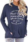 Long Sleeve Way Maker Blouse Miracle Worker Promise Keeper Light in The Darkness My God This is Who You are Blouse