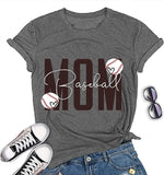 Baseball Mom T-Shirt Baseball Mom Shirt for Women Baseball Graphic Tee Shirt