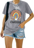 Women Chicken Lover Shirt Just A Girl Who Loves Chickens Tee Shirt