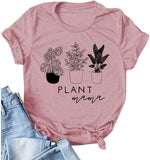 Women Plant Mama T-Shirt Graphic T-Shirt