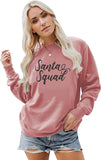 Santa Squad Sweatshirt for Women Funny Shirt