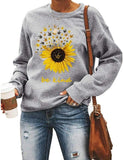 Women Sunflower Be Kind Printed Crew Neck Sweatshirt Women's Clothing