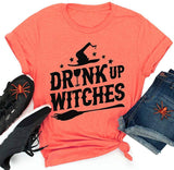 Women Drink Up Witches T-Shirt Halloween Shirt