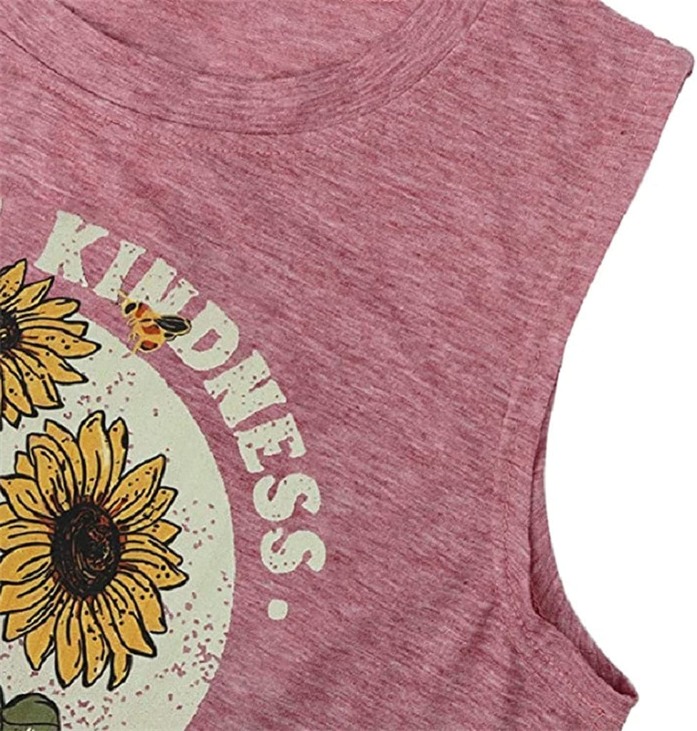 Inspire Kindness Sunflower T-Shirt for Women Be Kind Shirt