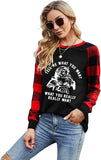 Women Tell Me What You Really Want Christmas Shirt Buffalo Plaid Fashion Blouse
