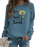 Women Long Sleeve You are The Light of The World Sweatshirt Sunflower Sweatshirt