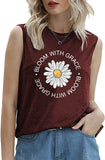 Women Bloom with Grace Floral Tank Shirt