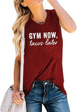 Women Gym Now Tacos Later Tank Top Funny Workout Shirt