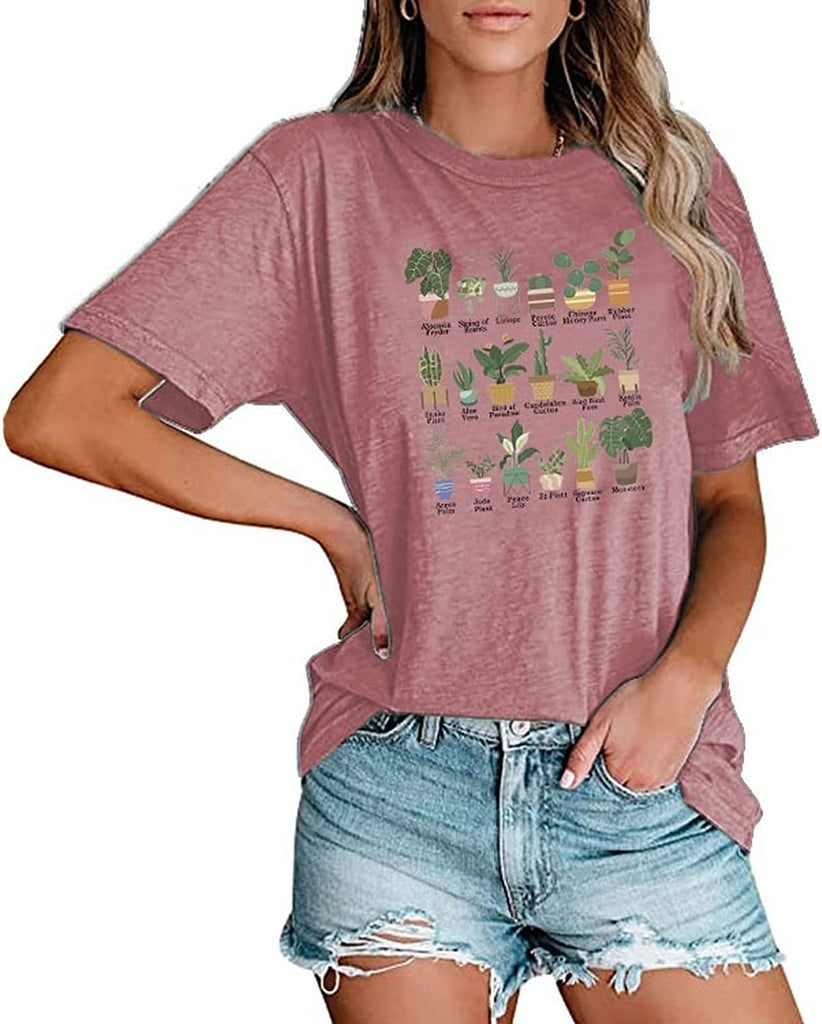 Women Plant Mom Gift T-Shirt Flower Girl Tees