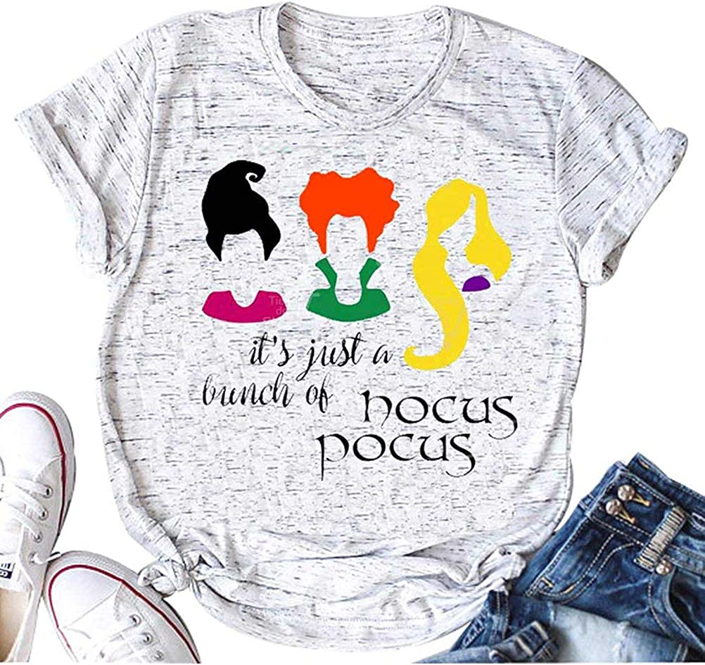 It's Just A Bunch of Hocus Pocus Women T-Shirt Halloween Shirt