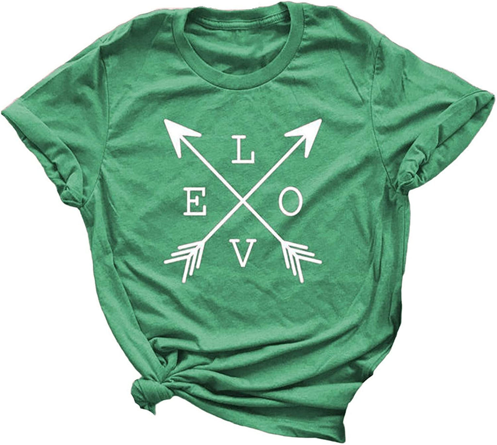 Women Love & Luck T-Shirt for Valentines Day St. Patricks Day