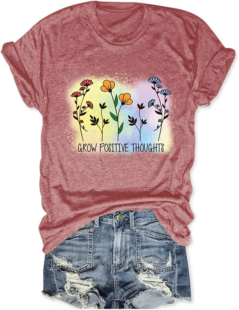Women Grow Positive Thoughts T-Shirt