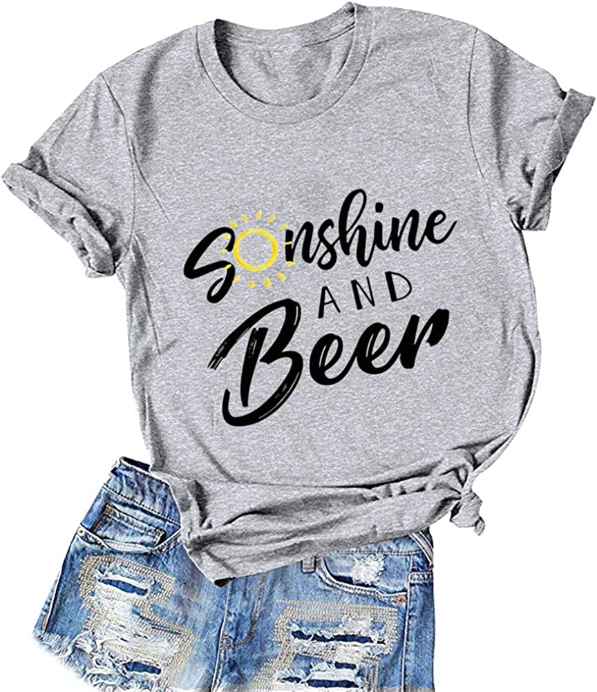 Women Sunshine and Beer T-Shirt Sunshine Shirt