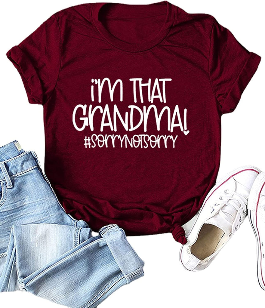 Women I'm That Grandma Shirt Gift for Grandma T-Shirt