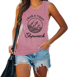 Women I Run A Tight Shipwreck Graphic Tshirt Short Sleeve Casual Funny Mom Shirt Tops