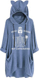 Dead Inside But Caffeinated Sunflower Women Long Sleeve Hoodies Skull Shirt for Women