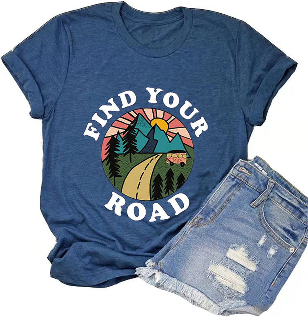 Women Find Your Road T-Shirt Women Graphic Shirt