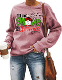 Women Long Sleeve I'll be Gnome for Christmas Sweatshirt Christmas Gnome Sweatshirt