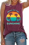 Women Bring On The Sunshine Tank Tops Women Graphic Shirt