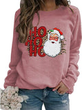 Women Vintage Santa Sweatshirt Ho Ho Ho Merry Christmas Shirt