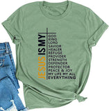 Women Jesus is My God My King My Lord T-Shirt Christian Church Shirt