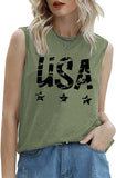 Women Patriotic Tank Tops July 4th American Flag Shirt