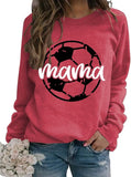 Women Soccer Mama Sweatshirt Soccer Season Graphic Tops