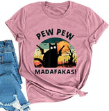 Women Madafakas T-Shirt Funny Cat Shirt