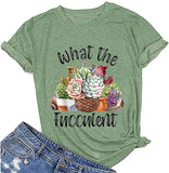 Women What The Fucculent T-Shirt Cactus Succulents Shirt
