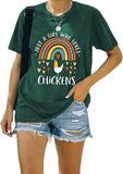 Women Chicken Lover Shirt Just A Girl Who Loves Chickens Tee Shirt