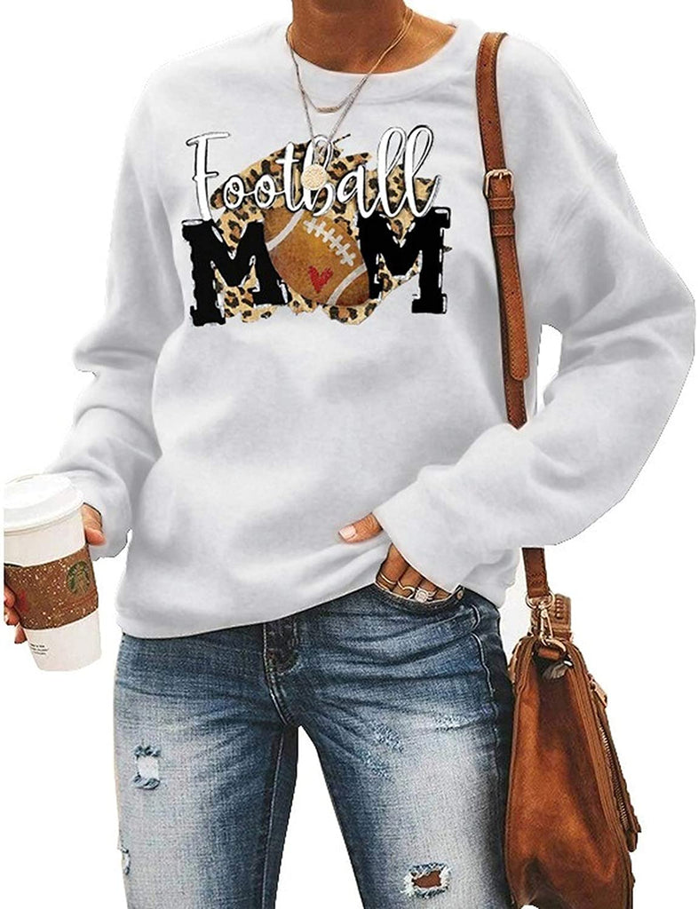 Women Football Mom Graphic Sweatshirt