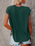 Fashion V-Neck T-Shirt with Pocket Tunic Shirt for Women