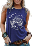 Women Lake Life Cuz Beaches Be Salty Funny T-Shirt Lake Life Graphic Shirt