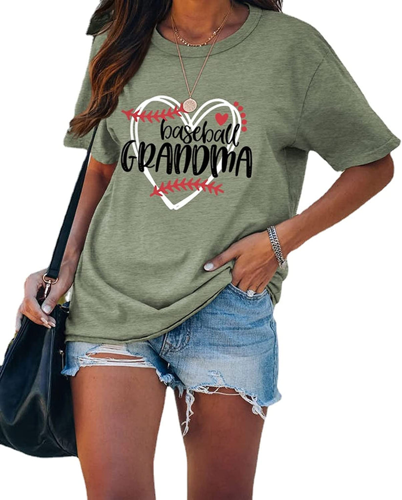Women Basketball Grandma T-Shirt Love Heart Shirt