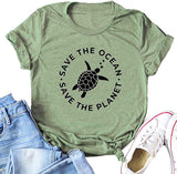 Women Turtle Graphic Cute T-Shirt