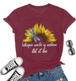 Women Whisper Words of Wisdom T-Shirt Butterfly Sunflower Shirt